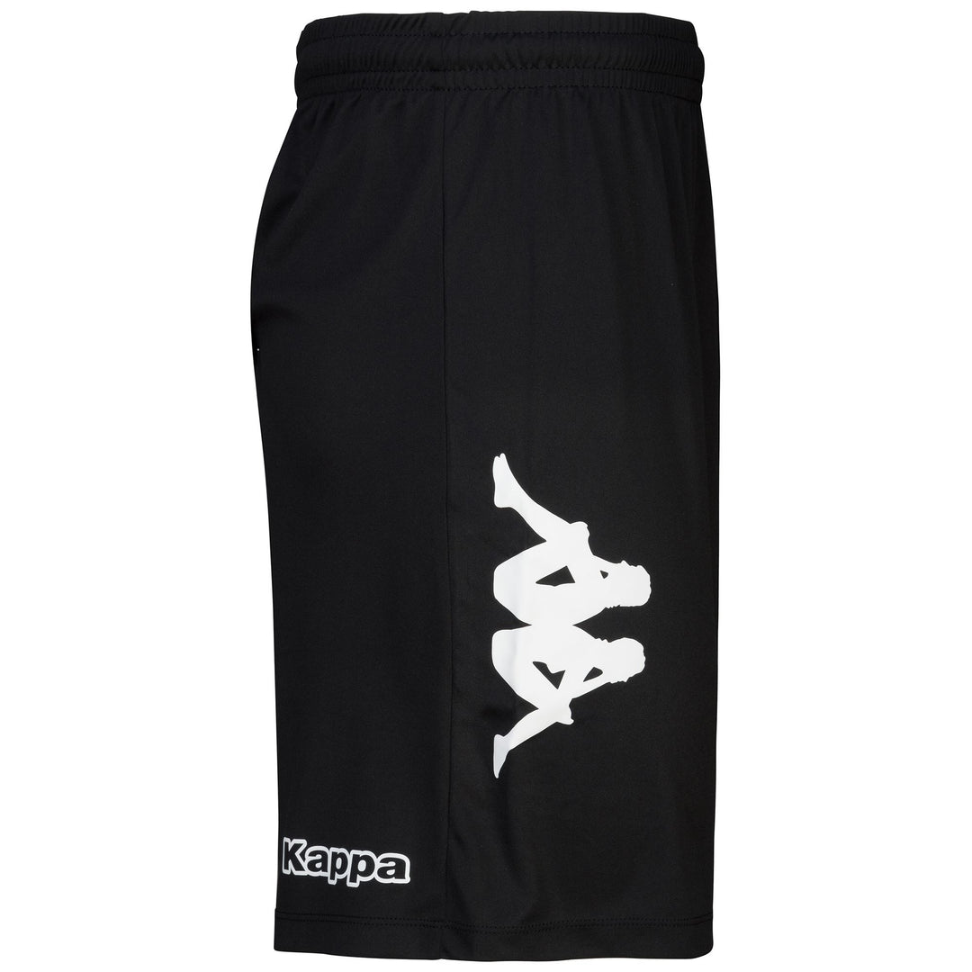 Black Men's Regular Fit Football Shorts in Interlock Fabric main