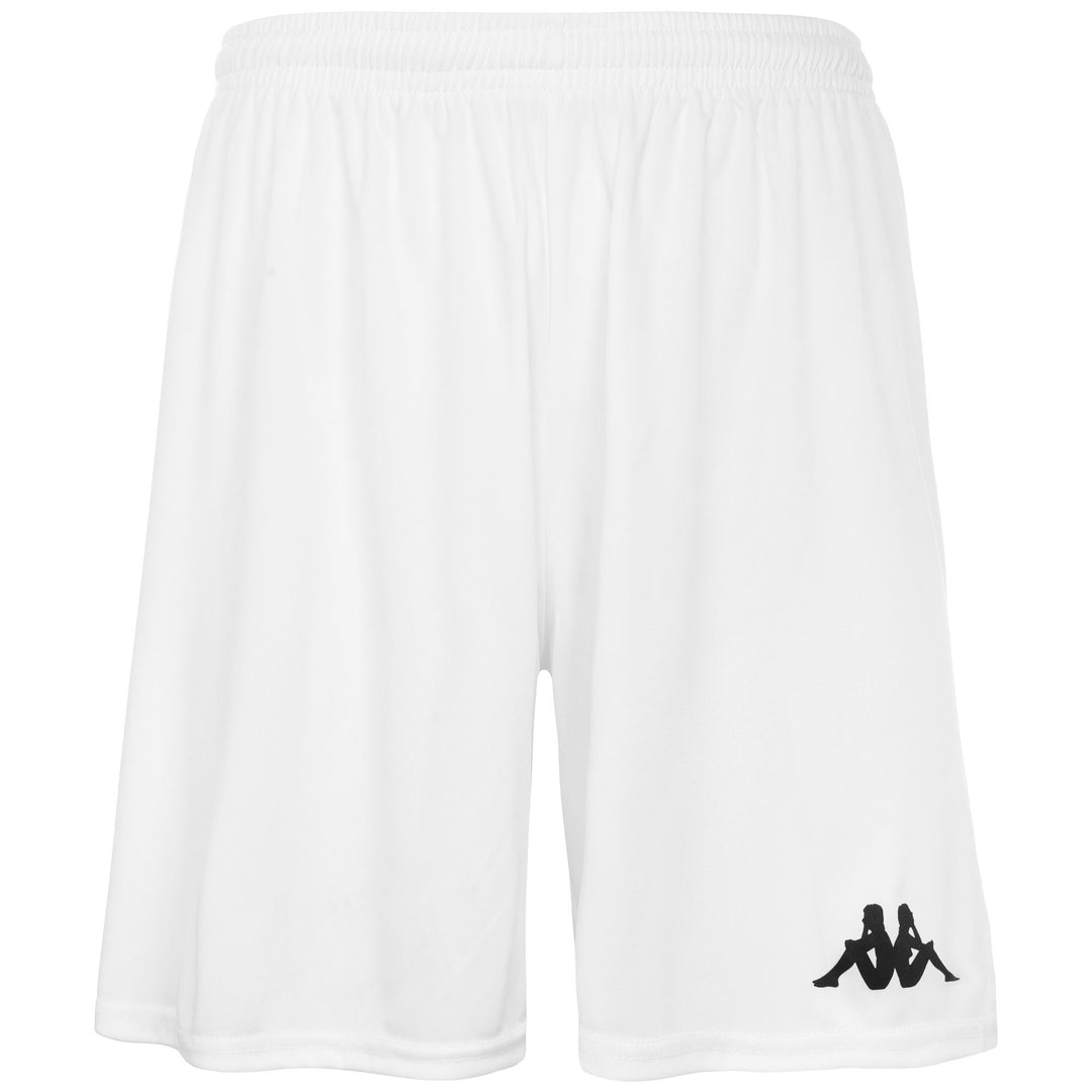 Pantalones cortos de fútbol de poliéster de corte regular para hombre color blanco 01