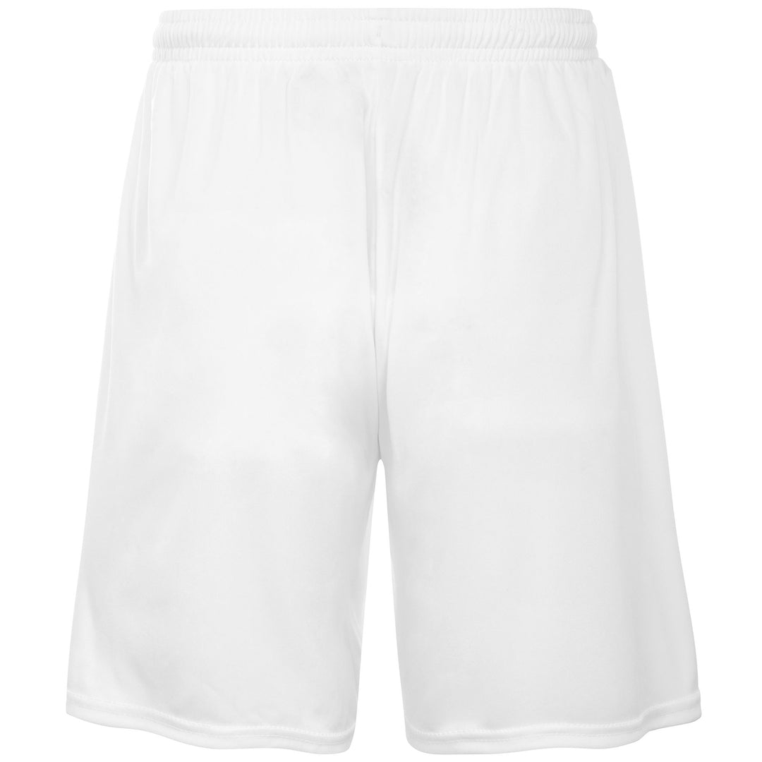 Pantaloncini da calcio in poliestere da uomo vestibilità regular bianchi main