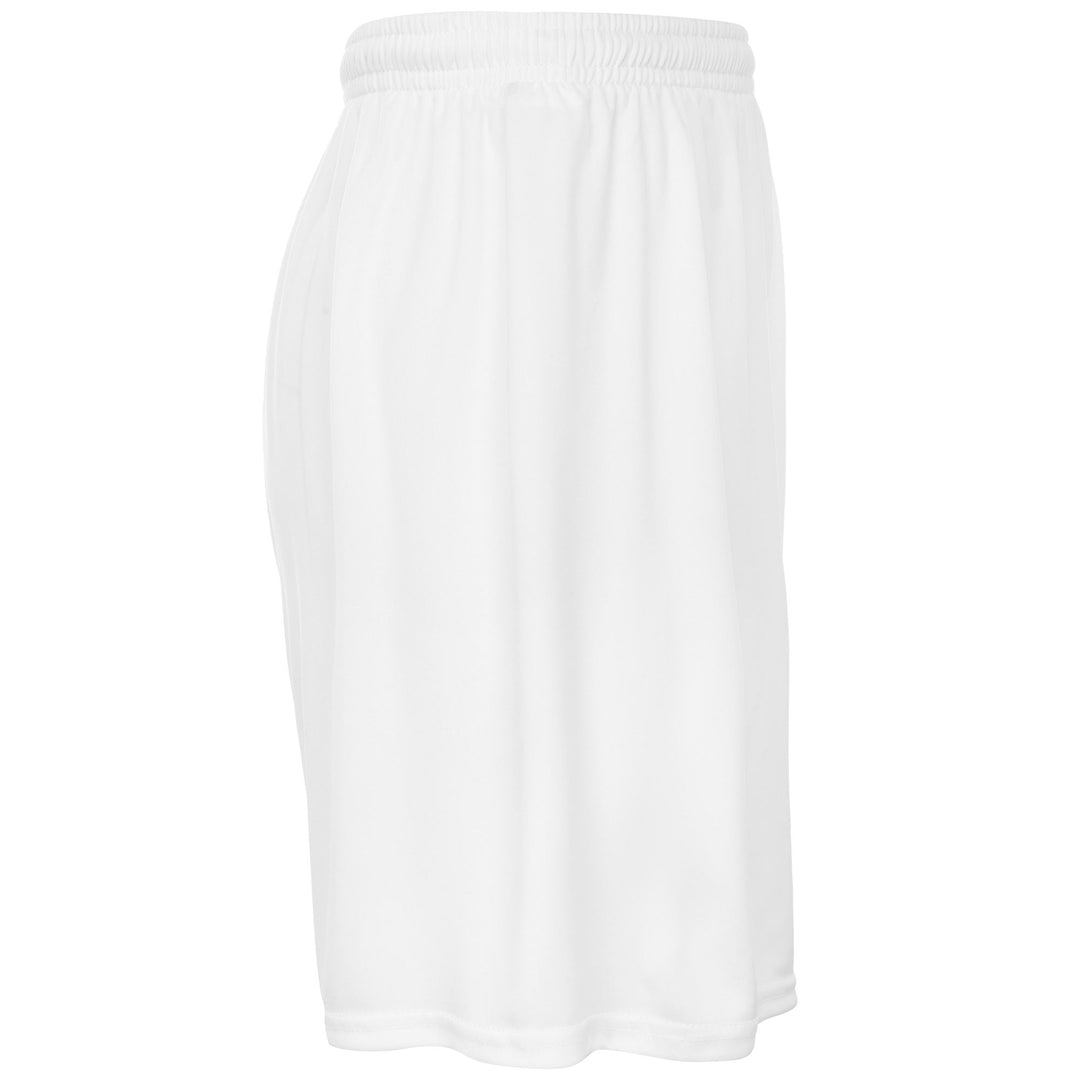 Pantaloncini da calcio in poliestere da uomo vestibilità regular bianchi main