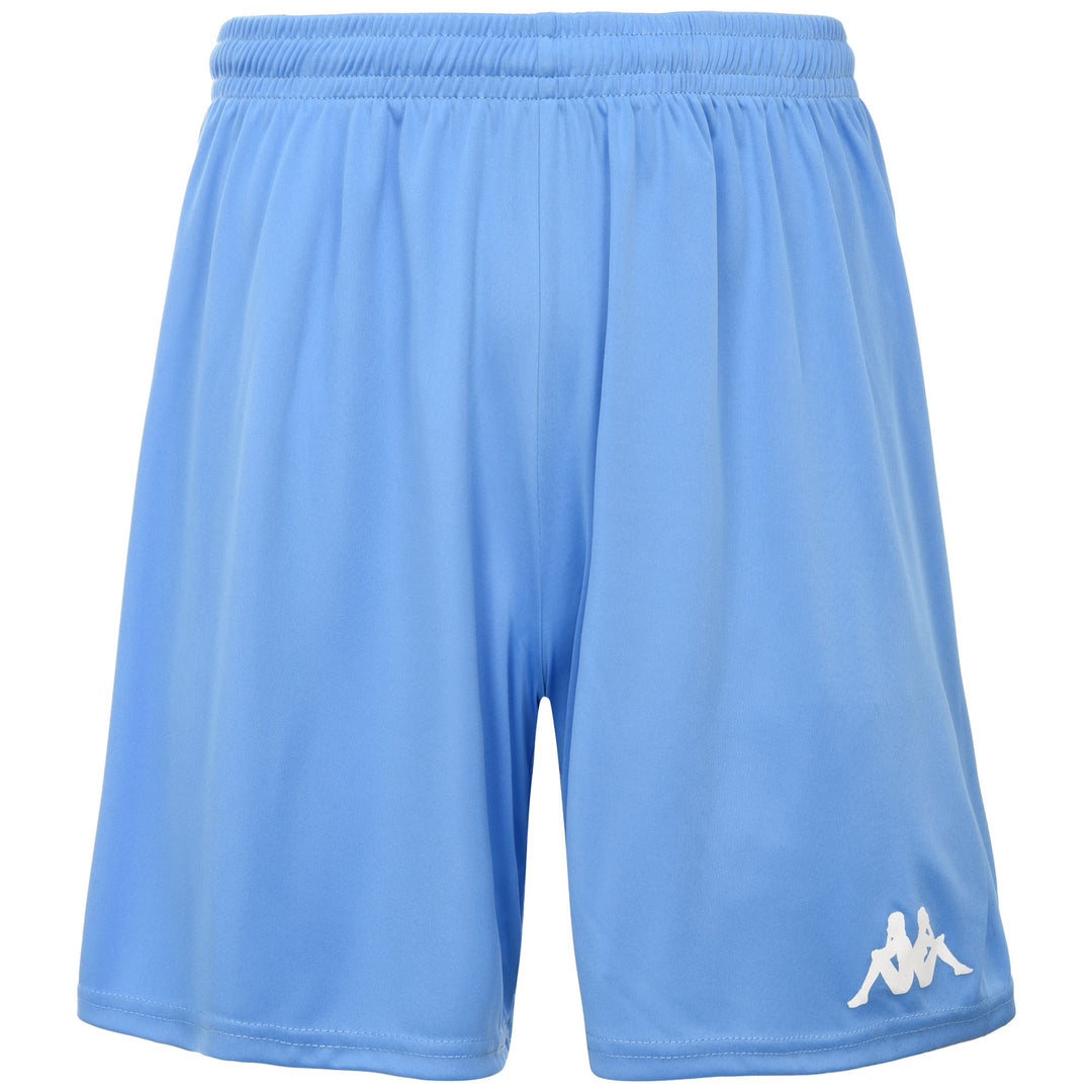 Pantalones cortos de fútbol para hombre azules en tejido interlock con corte regular 01