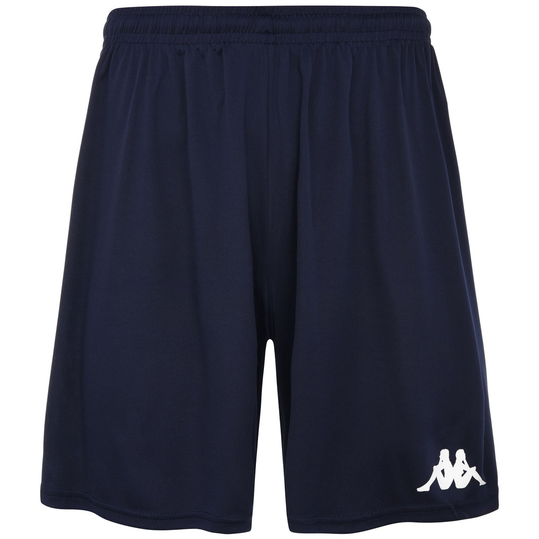 Marine Blue Men's Football Training Shorts with Elastic Waist 01
