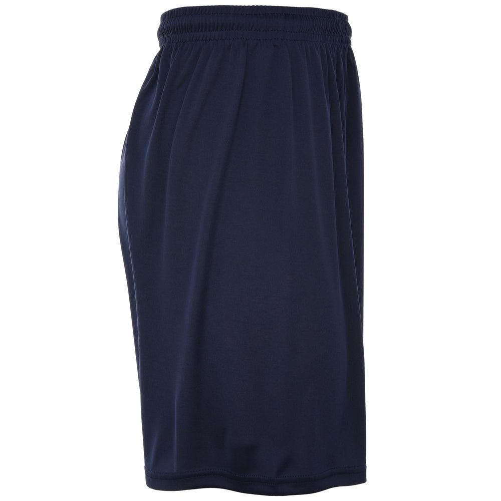 Pantalones cortos de fútbol azules de corte regular para hombre en tejido interlock 02