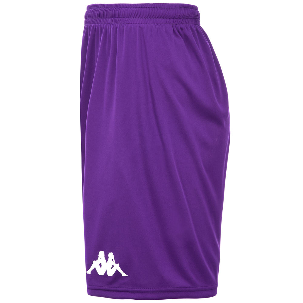 Pantalón corto de fútbol para hombre en tejido interlock de color violeta 02
