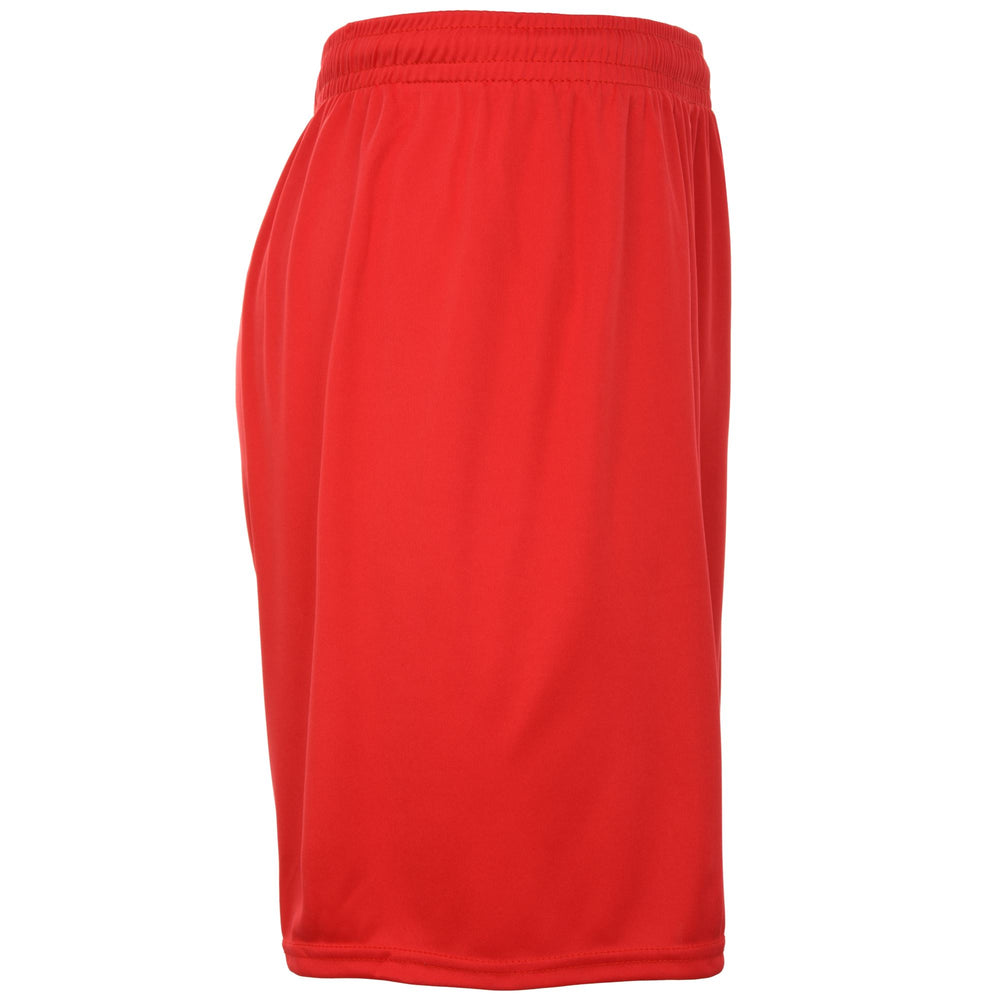 Red Men's Football Training Shorts with Elastic Waist 02