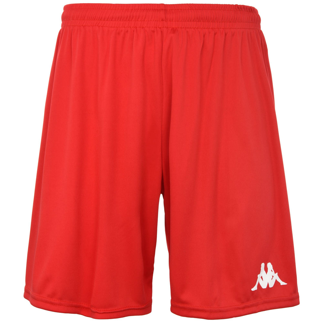 Red Men's Football Training Shorts with Elastic Waist 01