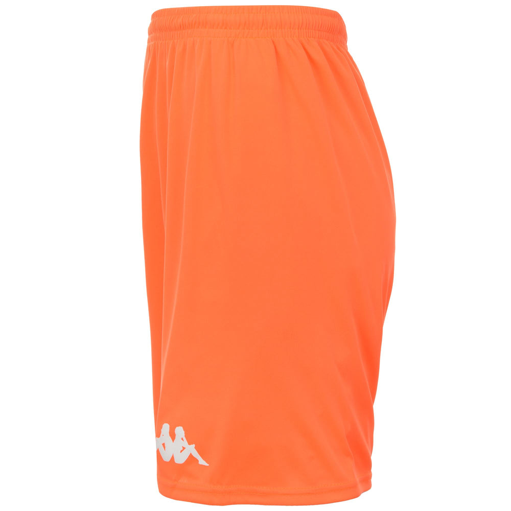 Orange Men's Regular Fit Soccer Training Shorts in Interlock Fabric 02