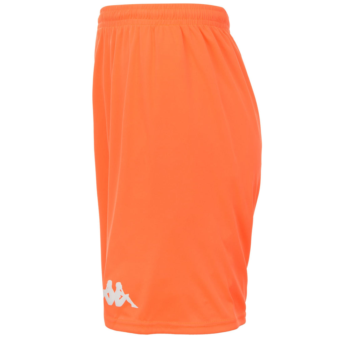 Orange Men's Regular Fit Soccer Training Shorts in Interlock Fabric main