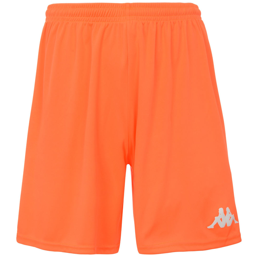Orange Men's Regular Fit Soccer Training Shorts in Interlock Fabric 01