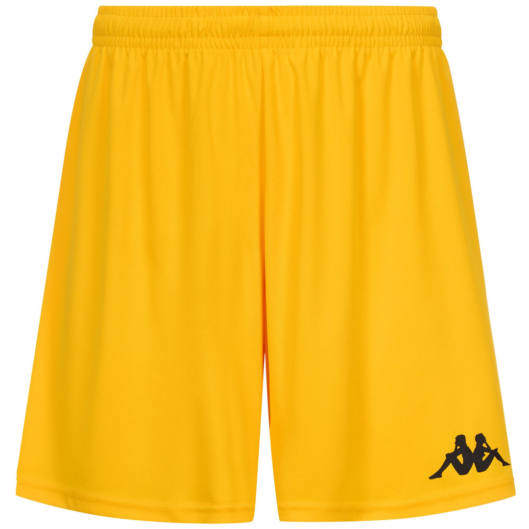 Yellow Men's Sports Training Shorts with Elastic Waist 01