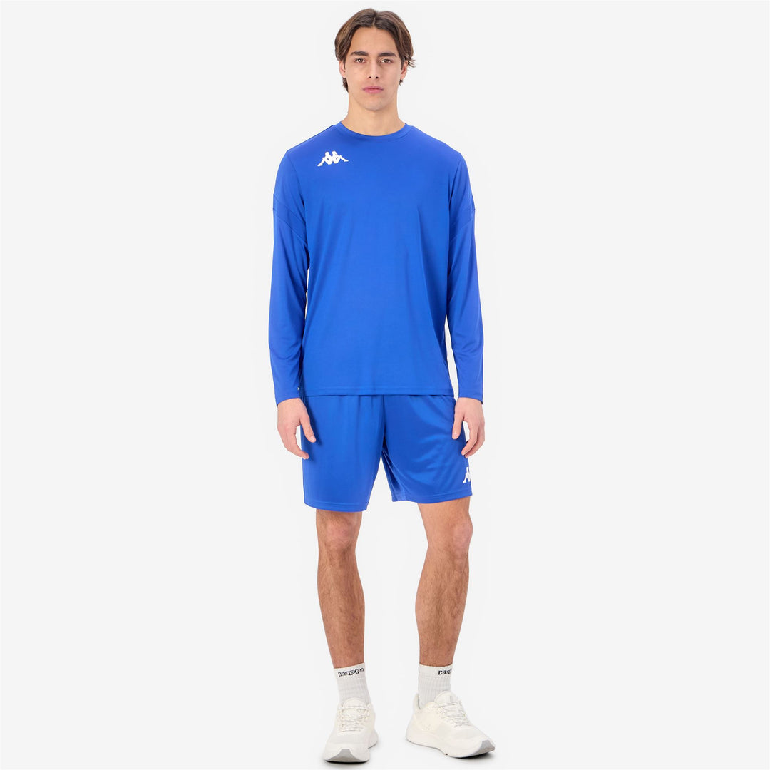 Men's Blue Regular Fit Soccer Shorts in Interlock Fabric main