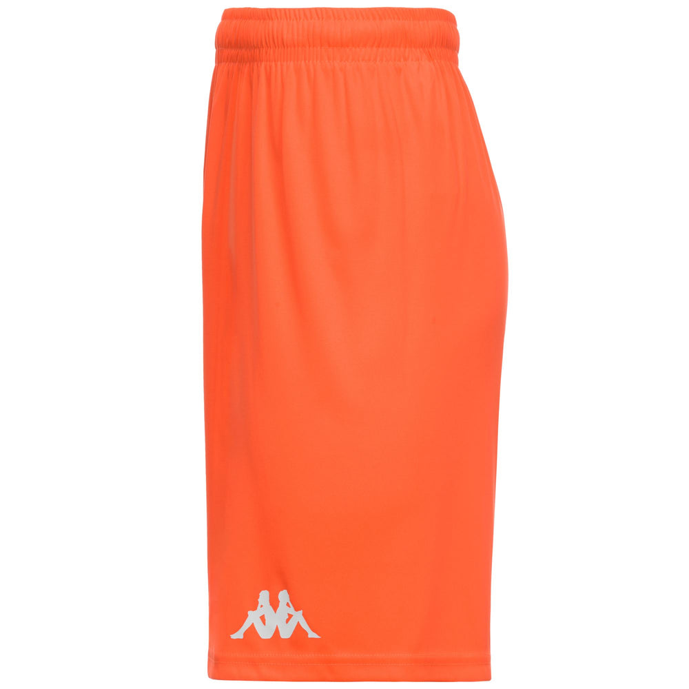 Short d'entraînement de football pour homme, coupe classique, orange fluo, en tissu interlock 02