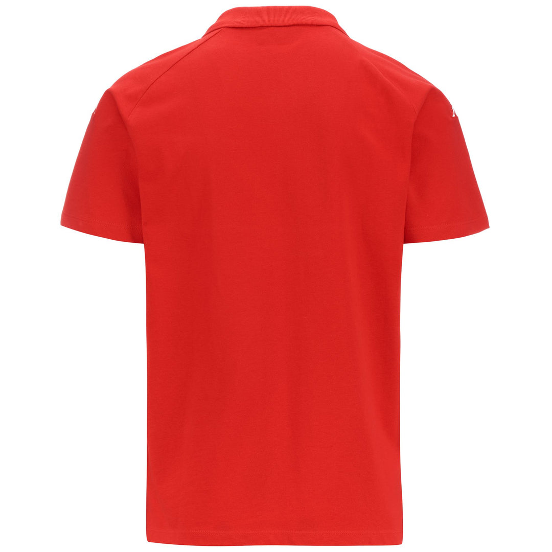 Red Men's Football Polo Shirt in Cotton main