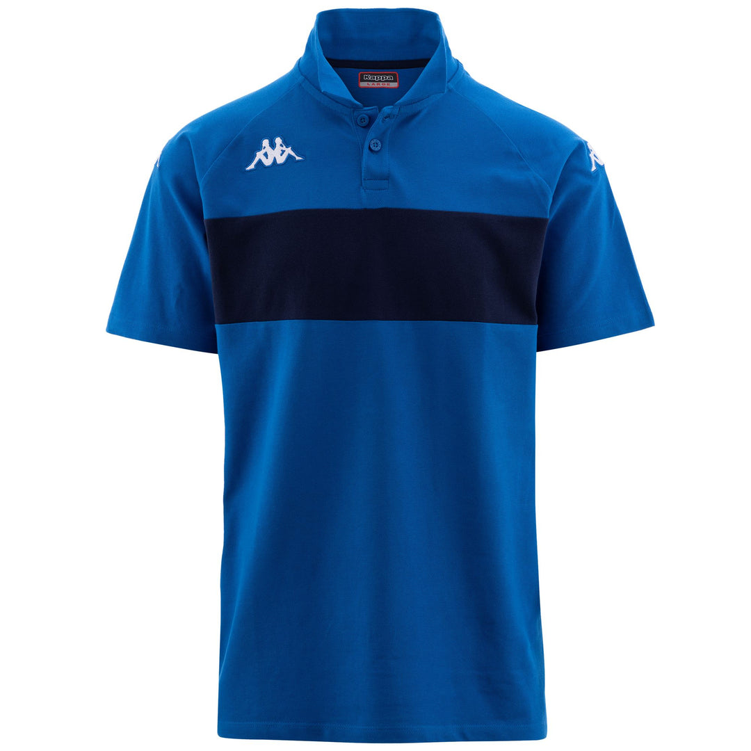 Sapphire blue Men's Slim Fit Polo Shirt with Ribbed Collar 01