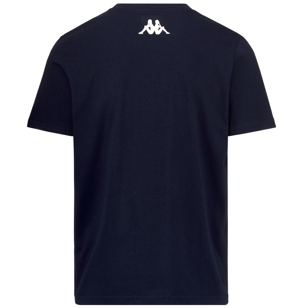 T-shirt bleu en coton pour homme, idéal pour l'entraînement main