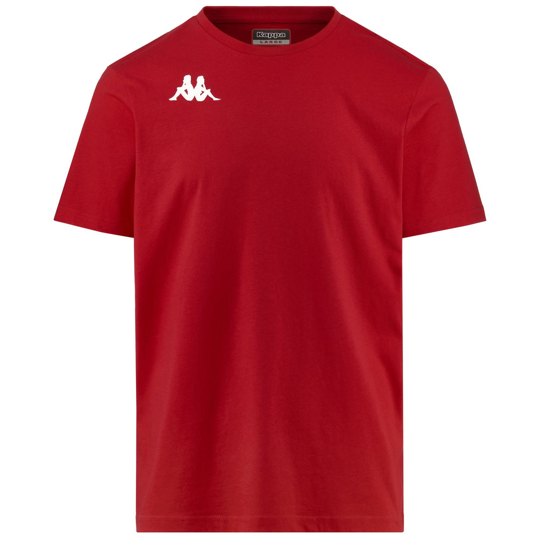 T-shirt rouge en coton pour homme, coupe classique, idéal pour l'entraînement 01