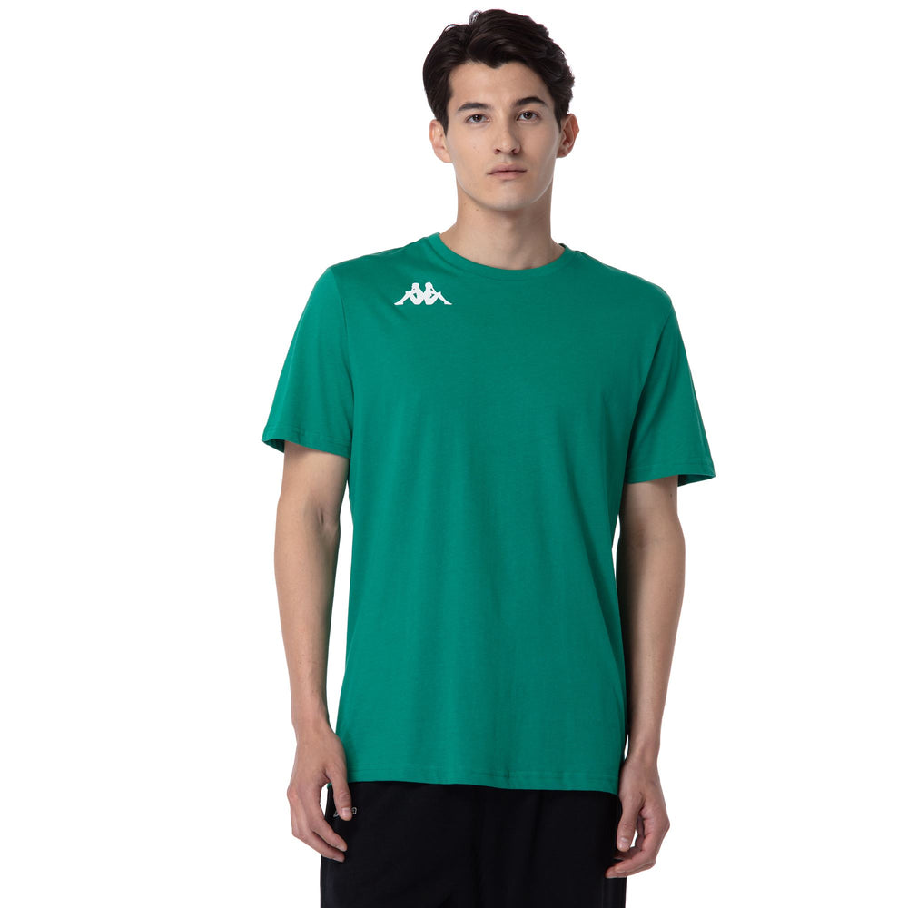 T-shirt en coton vert pour homme, coupe classique, idéal pour l'entraînement 02