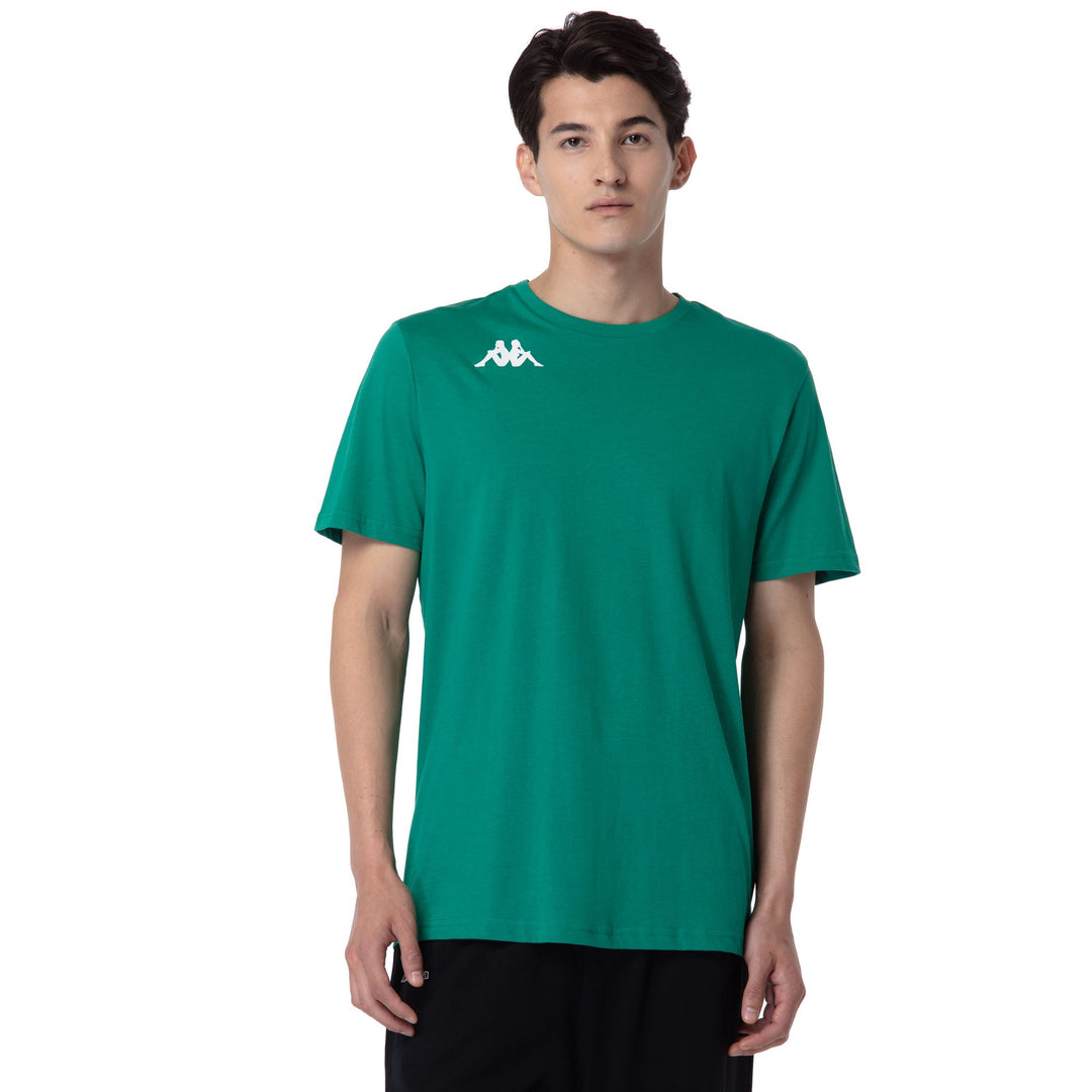 Green Men's Cotton T-Shirt in Regular Fit for Training main