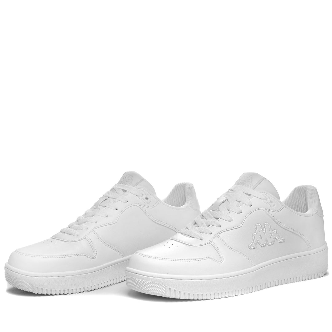 Zapatillas blancas unisex de corte bajo con suela de caucho sintético 01