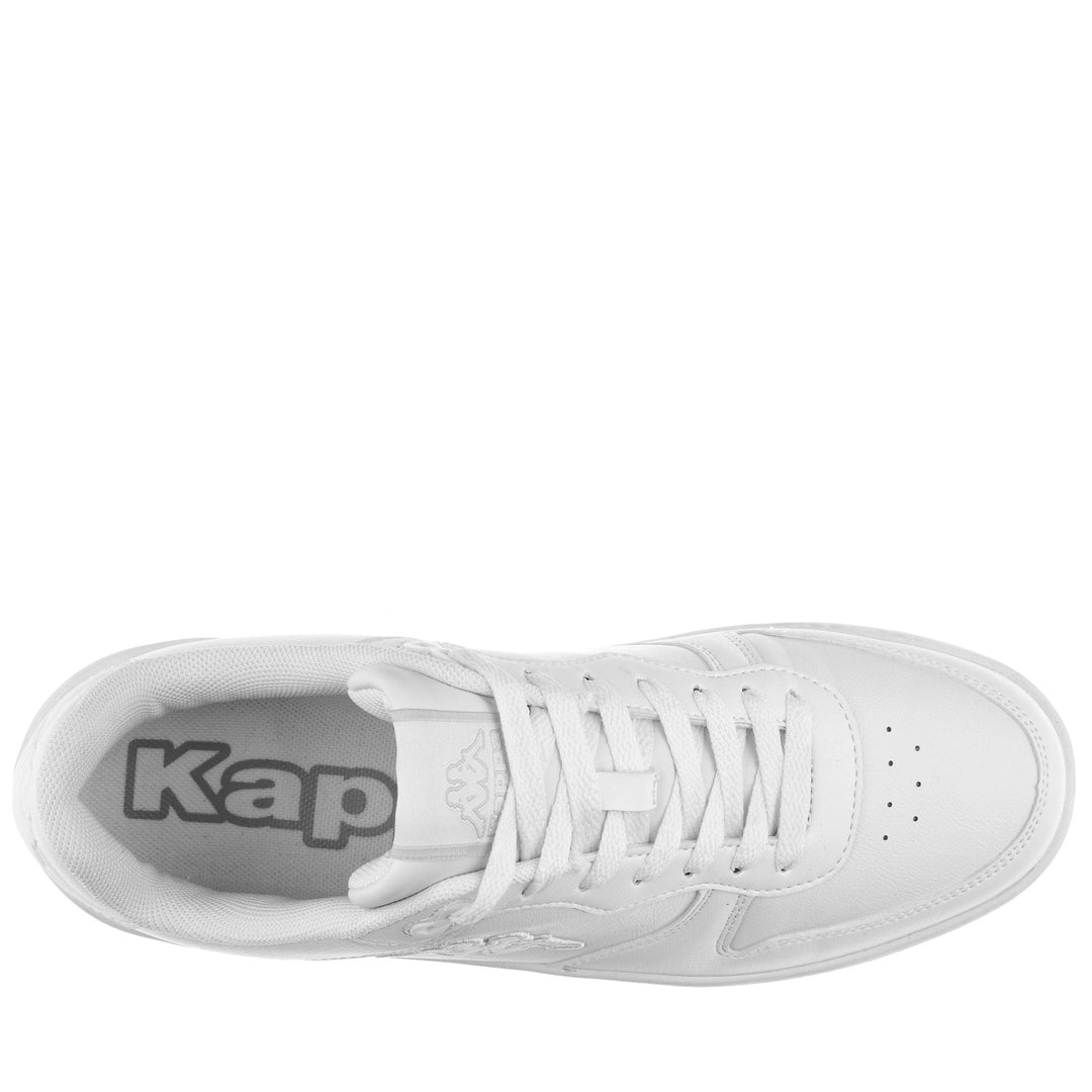 White Unisex Low Cut Sneakers with Synthetic Rubber Outsole main