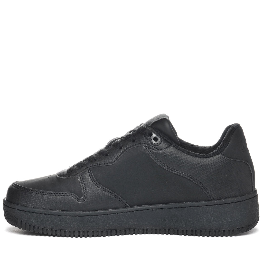 Sneakers Unisex LOGO  MASERTA Low Cut BLACK Dressed Side (jpg Rgb)		