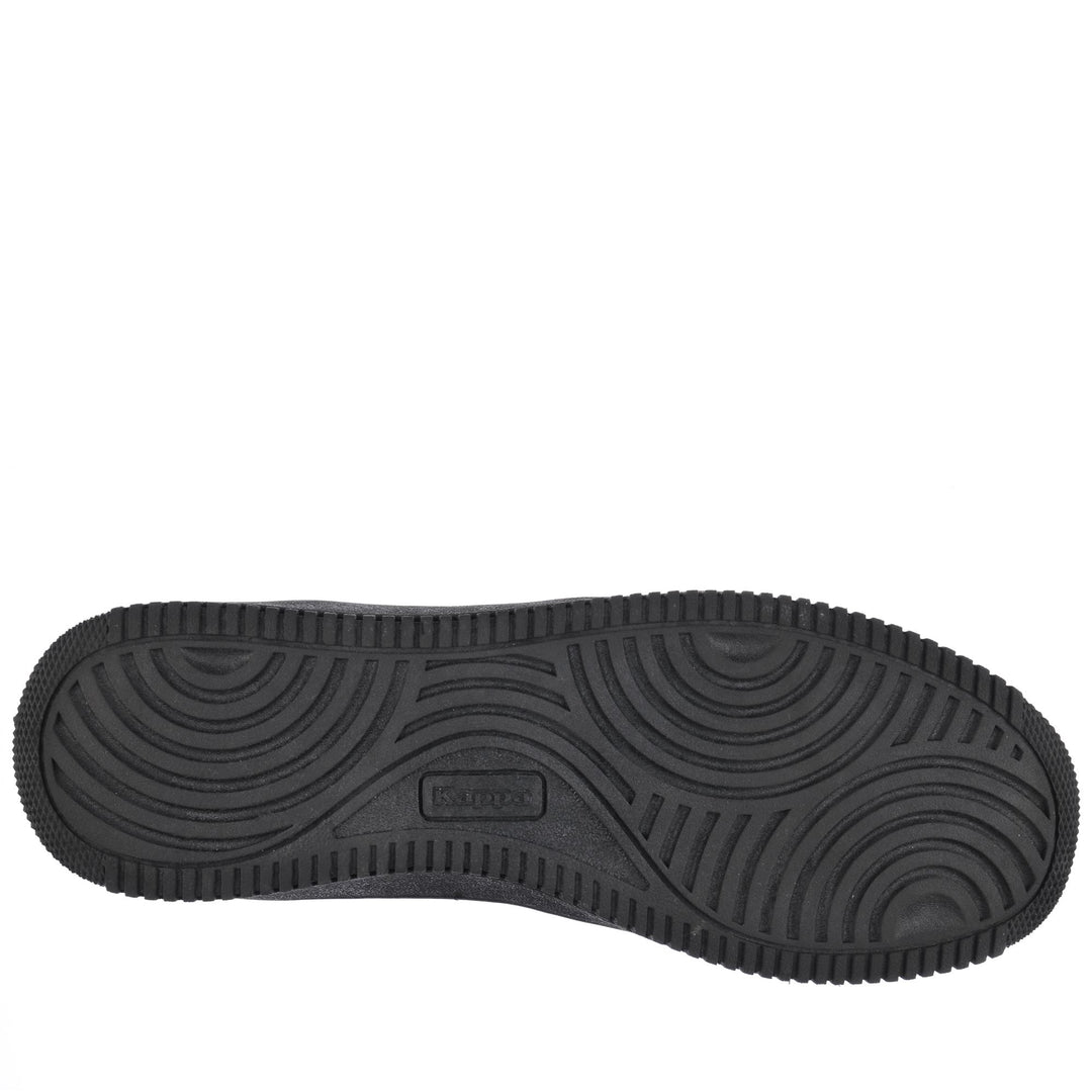 Baskets basses noires unisexes avec semelle extérieure en caoutchouc synthétique main