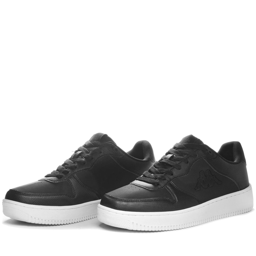 Zapatillas negras unisex de corte bajo con suela sintética de caucho 01