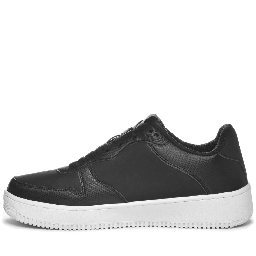 Sneakers Unisex LOGO  MASERTA Low Cut BLACK - WHITE Dressed Side (jpg Rgb)		