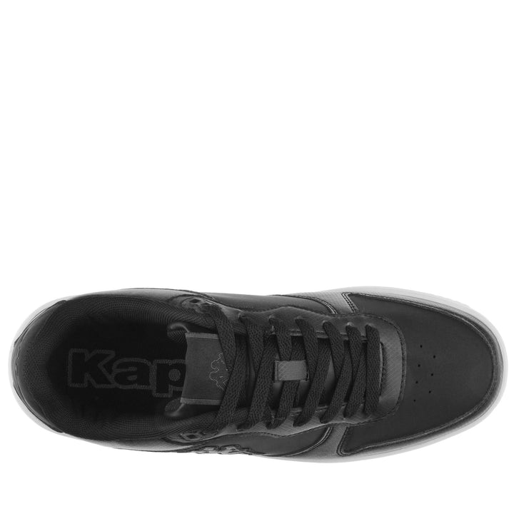 Sneakers Unisex LOGO  MASERTA Low Cut BLACK - WHITE Dressed Back (jpg Rgb)		