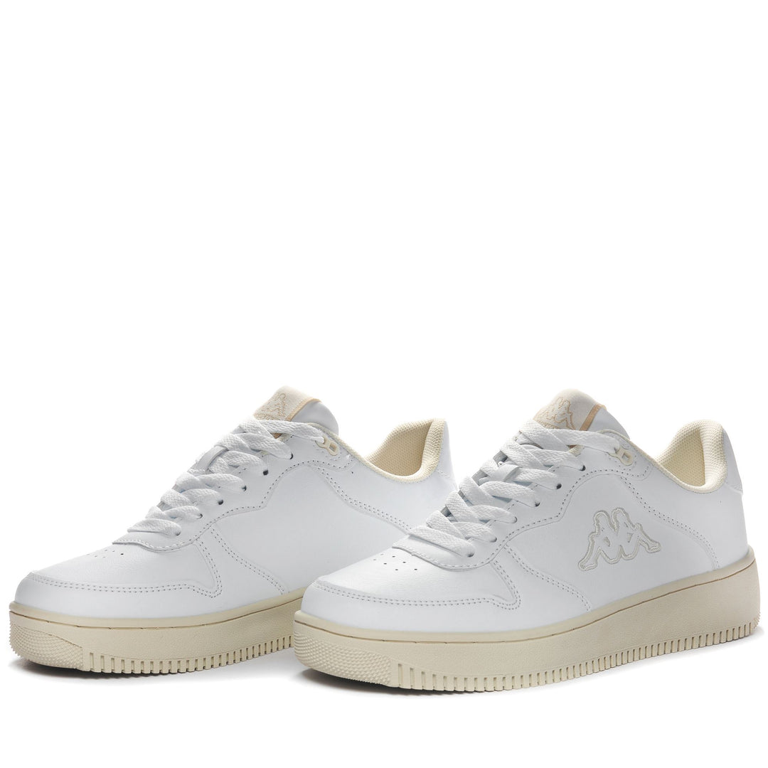 Sneakers Unisex LOGO  MASERTA Low Cut WHITE-WHITE OFF Detail (jpg Rgb)			