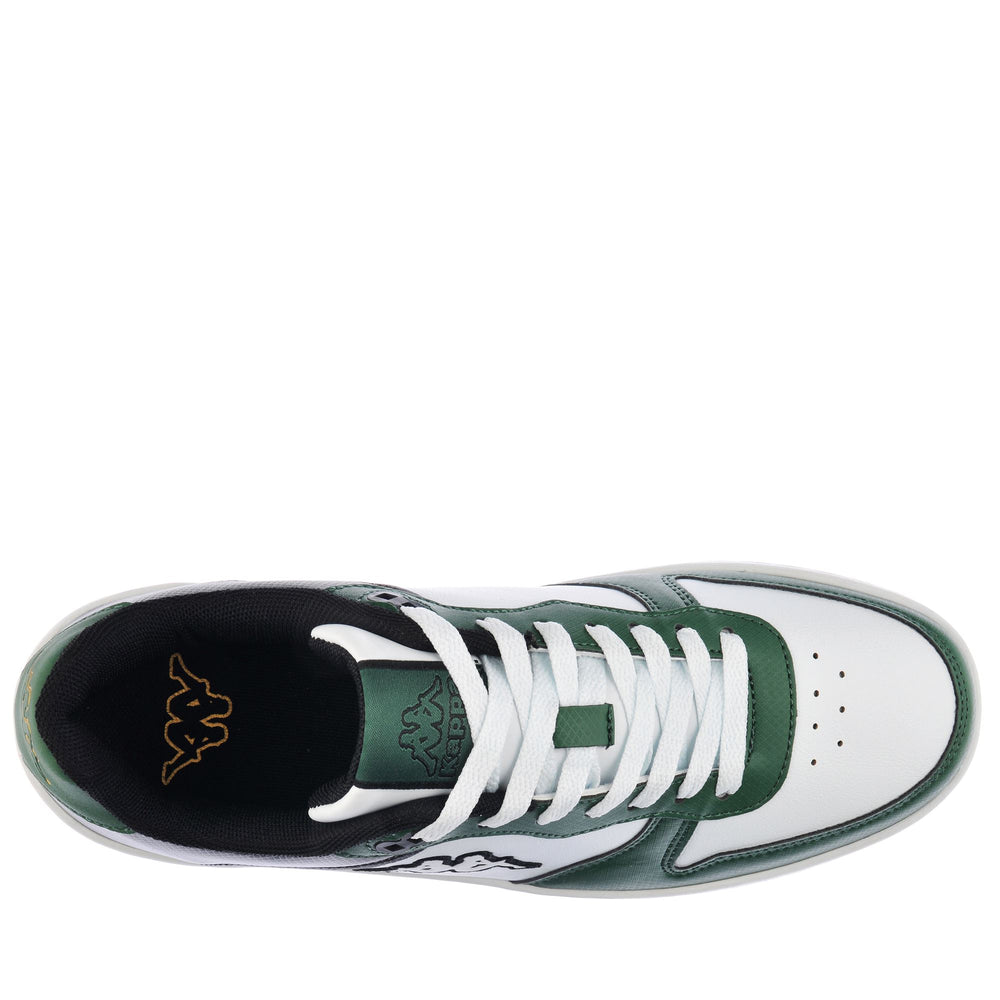 Zapatillas de senderismo unisex de corte bajo, blancas y verdes, con parte superior sintética 02