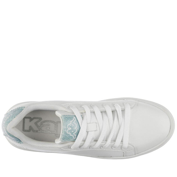 Sneakers Woman LOGO ISABEL Low Cut WHITE-IRIDESCENT Dressed Back (jpg Rgb)		