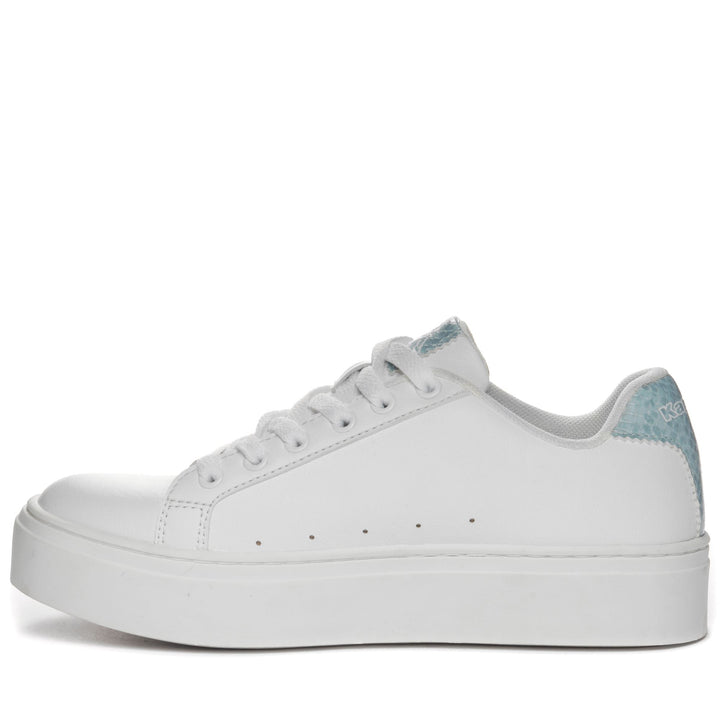 Sneakers Woman LOGO ISABEL Low Cut WHITE-IRIDESCENT Dressed Side (jpg Rgb)		