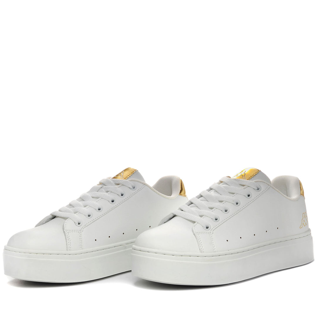 Sneakers da Passeggio Basse Donna in Oro Bianco 01