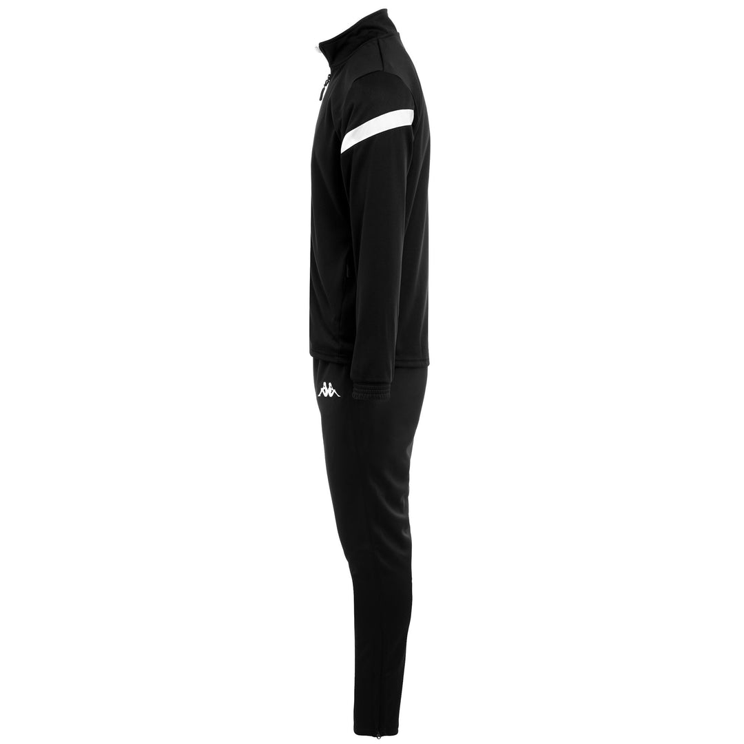 Black White Men's Football Tracksuit with Slim Fit Design main