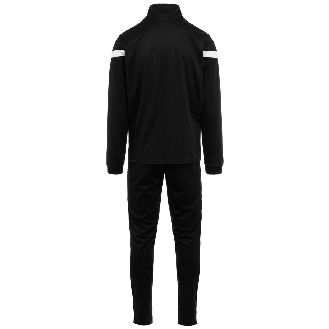 Chándal negro de corte entallado para hombre en tejido piqué tricot main