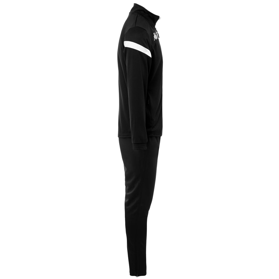 Chándal negro de corte entallado para hombre en tejido piqué tricot main