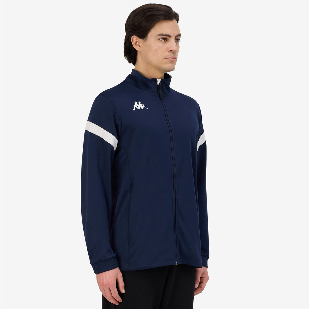 Blue Men's Slim Fit Tracksuit in Piqué Tricot Fabric main