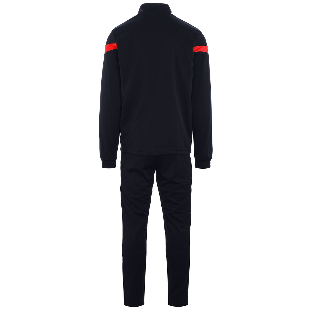Survêtement de football bleu pour homme, coupe ajustée, en tissu piqué tricot main