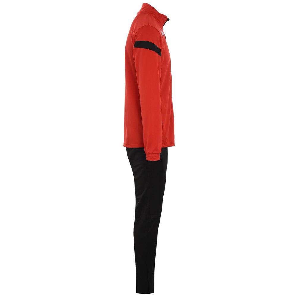 Red Men's Slim Fit Soccer Tracksuit in Piqué Fabric 02