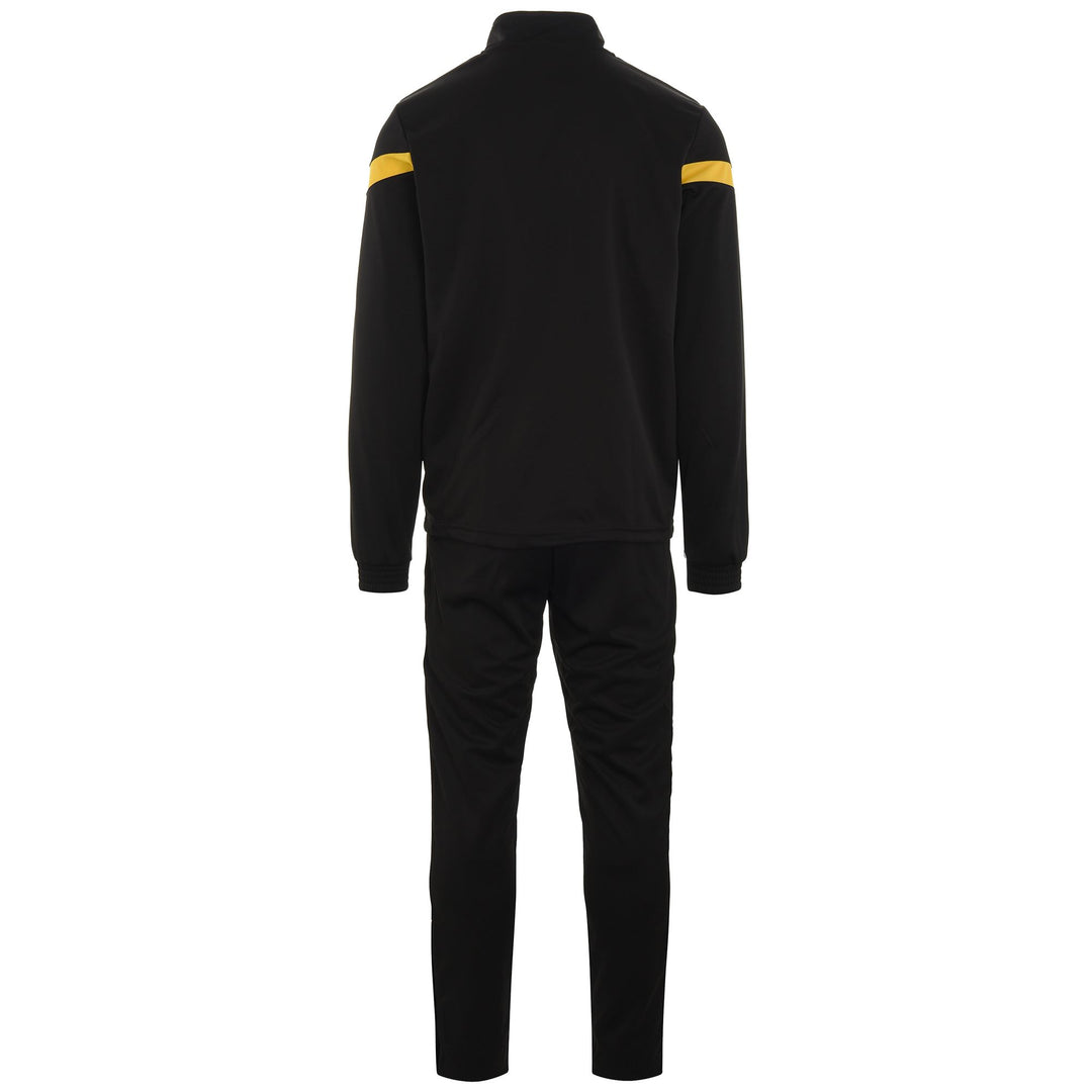 Black and Yellow Men's Slim Fit Tracksuit with Full Zip main