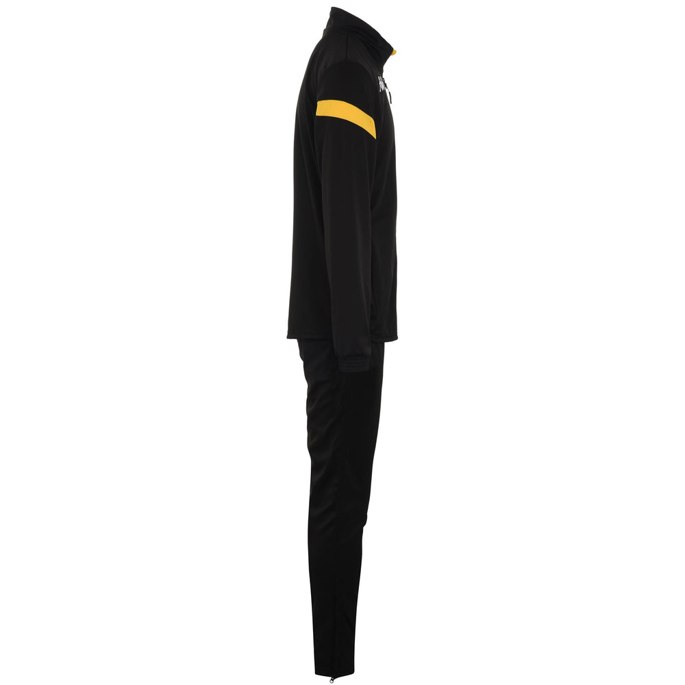 Black and Yellow Men's Slim Fit Tracksuit with Full Zip 02