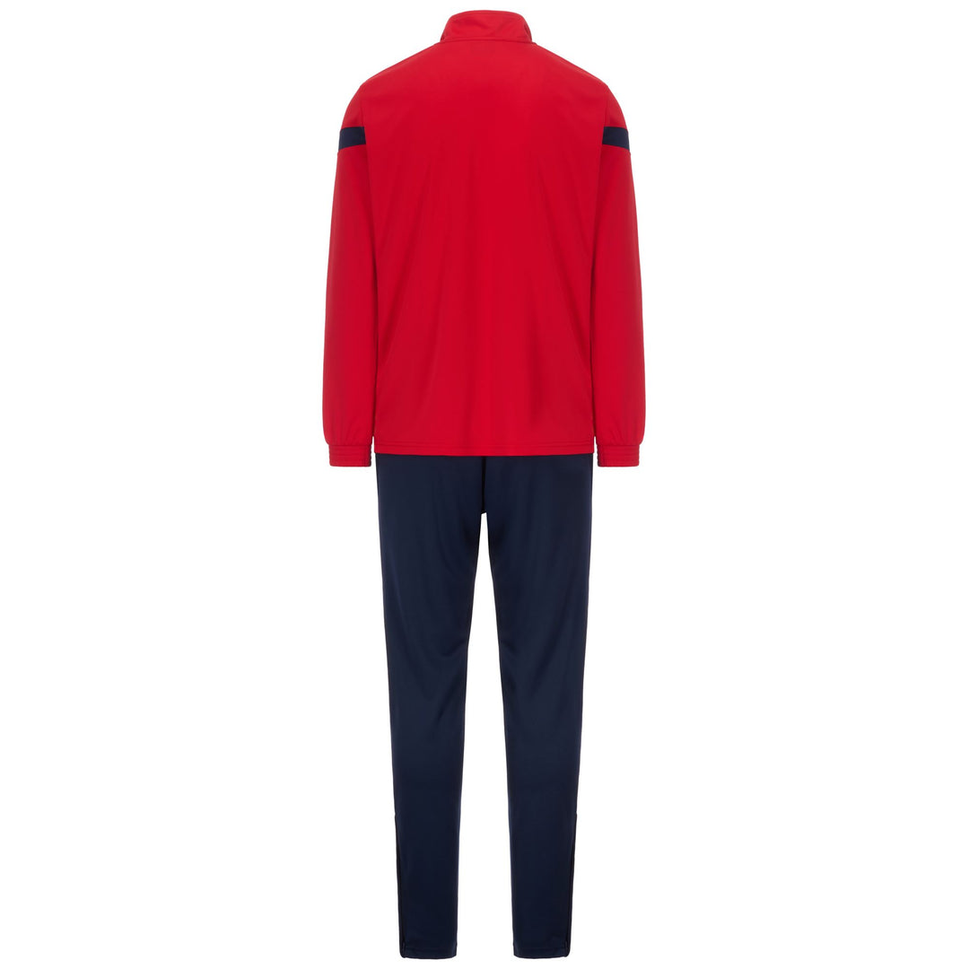 Chándal ajustado para hombre en color rojo azul marino con cremallera completa y bolsillos main