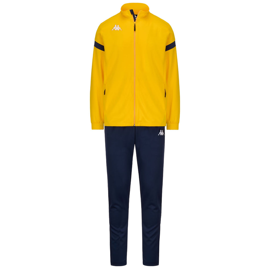 Yellow Unisex Slim Fit Tracksuit in Piquè Tricot Fabric 01