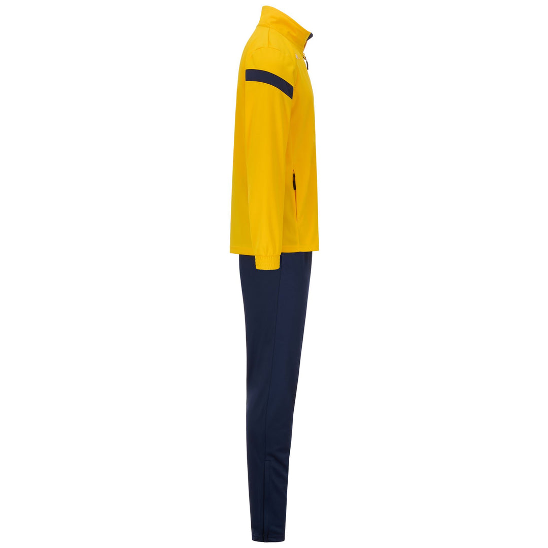 Chándal unisex amarillo de corte entallado en tejido piqué tricot main