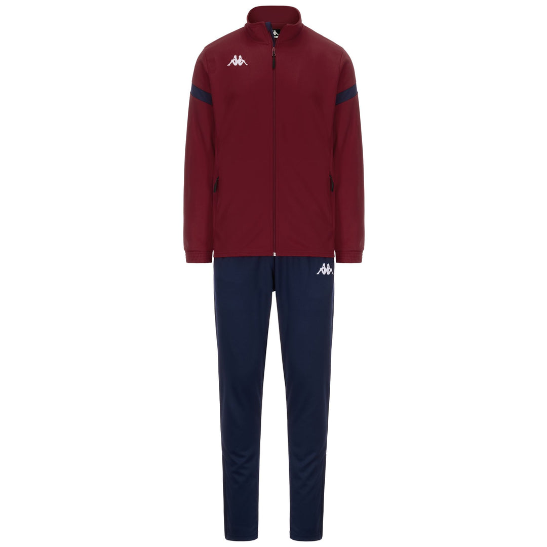 Survêtement de football rouge pour homme, coupe ajustée, en tissu piqué 01