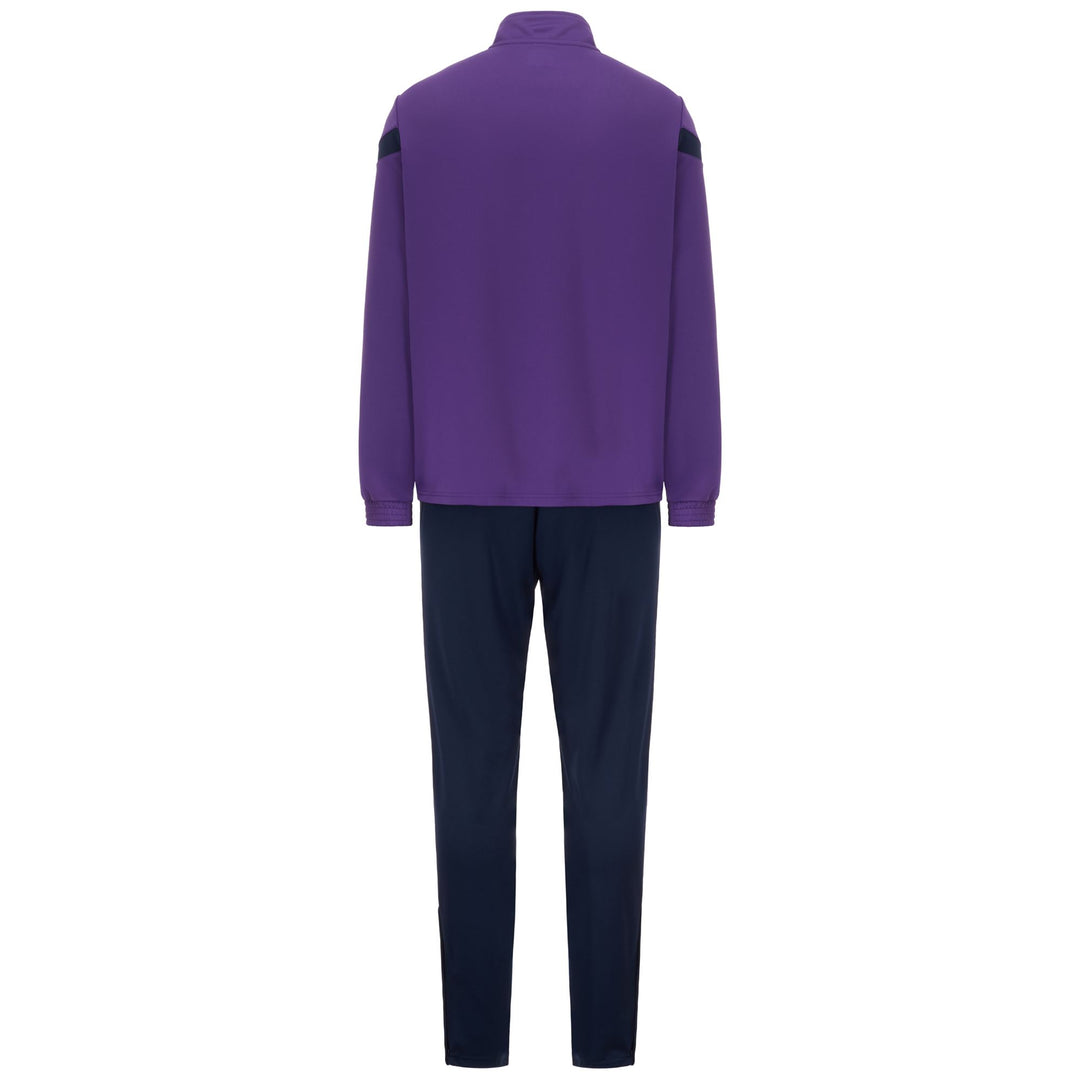 Survêtement de football violet pour homme, coupe ajustée, en tissu piqué tricot main