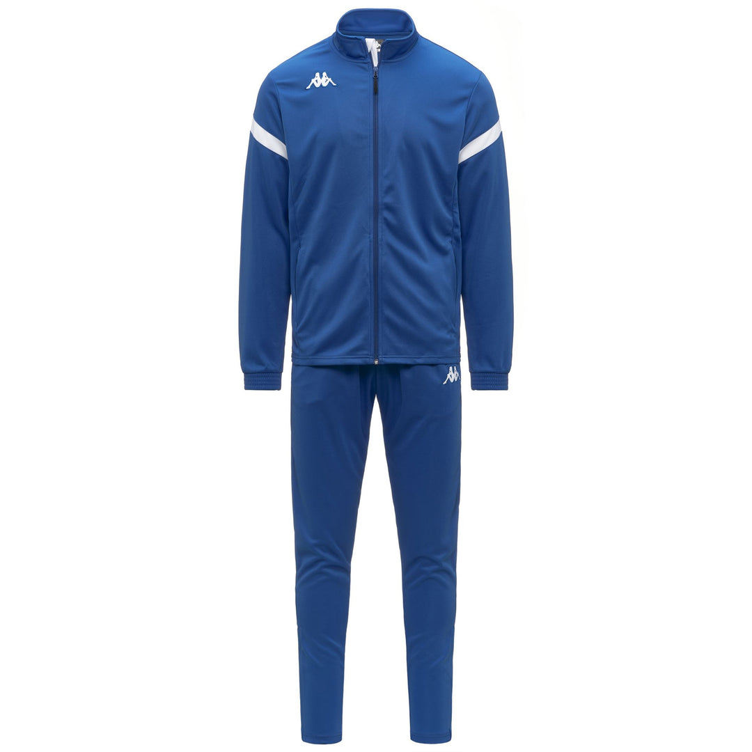 Chándal ajustado para hombre en color azul zafiro con cremallera completa y bolsillos 01