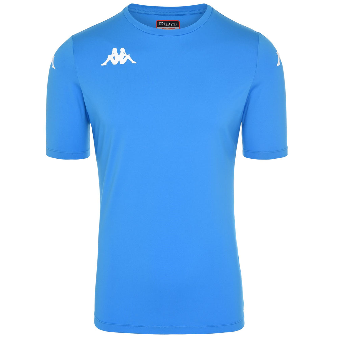 Blue Men's Skin Fit Soccer Shirt in Stretch Fabric 01