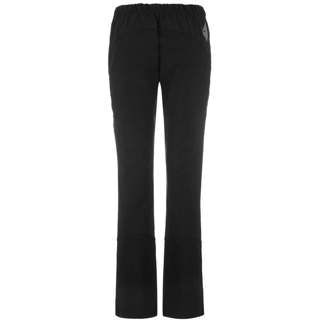 Pantalon de ski noir pour femme avec empiècements coupe-vent main